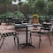 Flash Furniture Mellie 31.5'' Black Square Metal Indoor-Outdoor Table with Base TLH-053-3-BK-GG - alternate 1